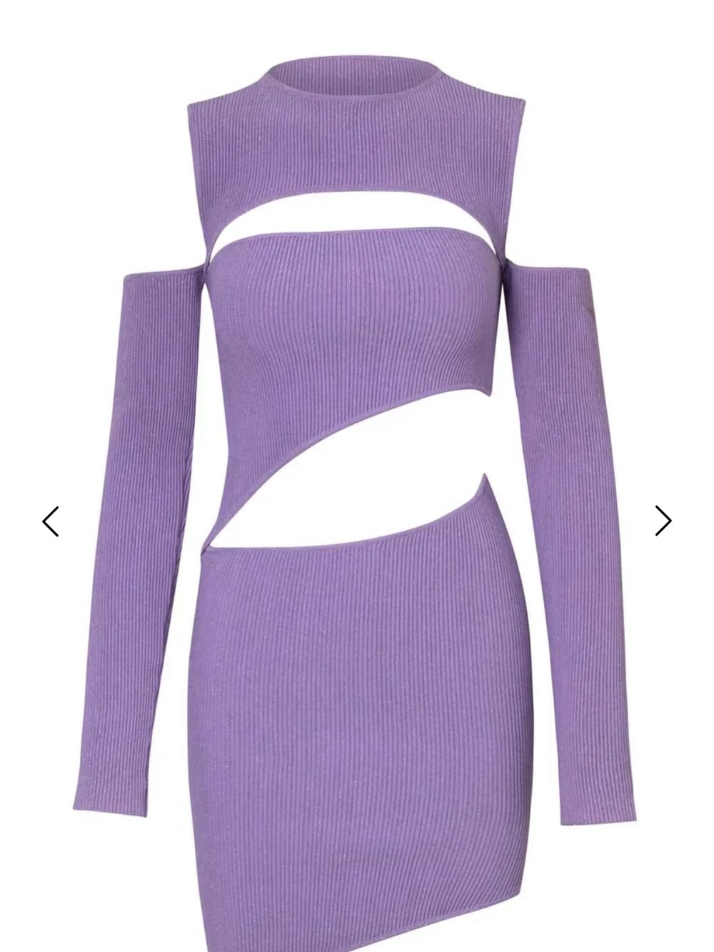 NWT Baobab dress Purple "Violeta Dress" knit asymmetrical cold shoulder  sexy